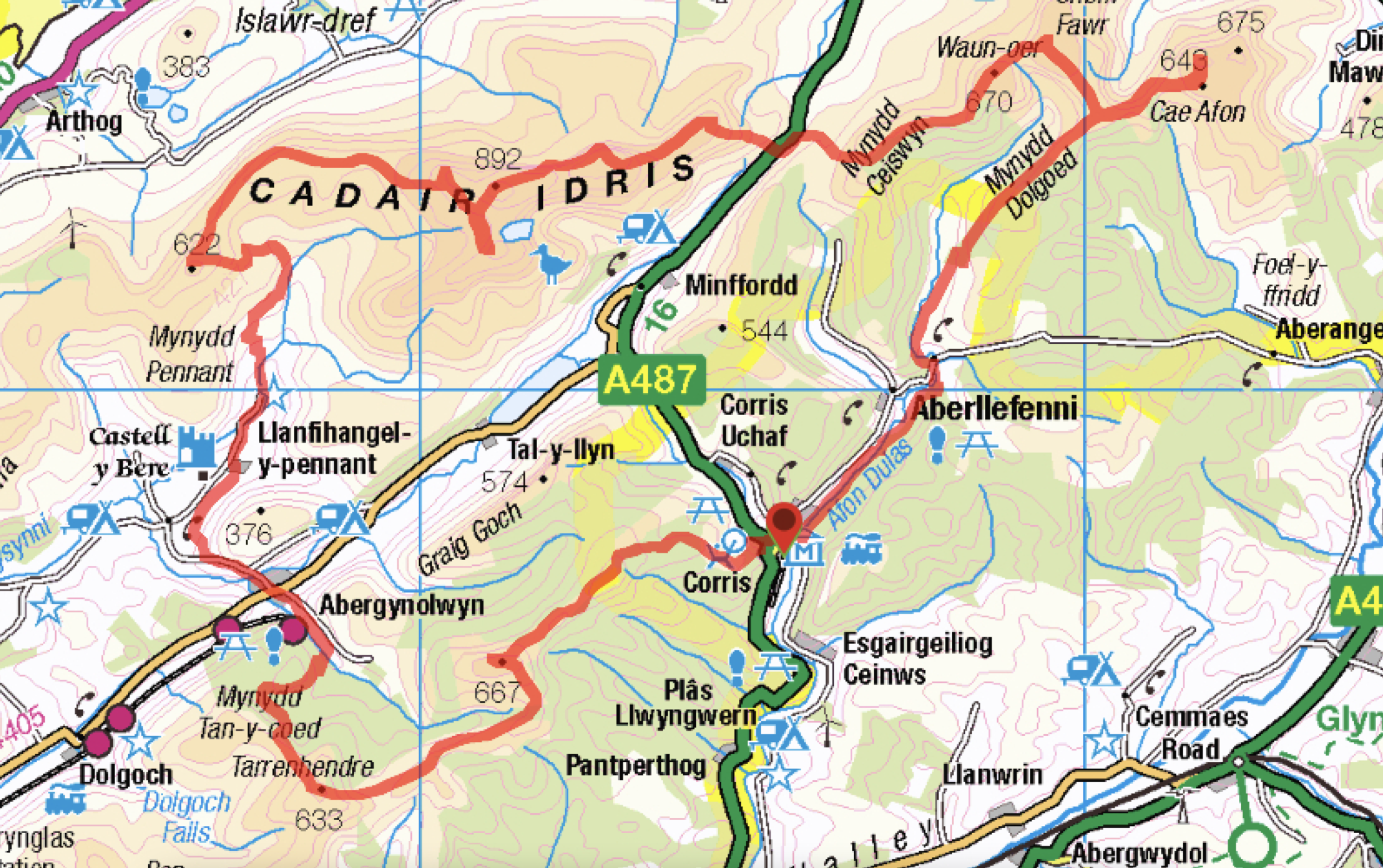 A map of the route